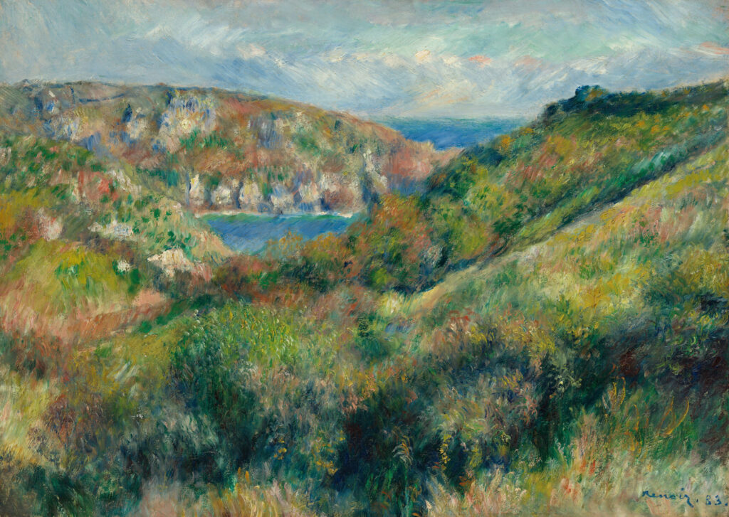 Auguste_Renoir_Hills_around_the_Bay_of_Moulin_Huet,_Guernsey-437431_image