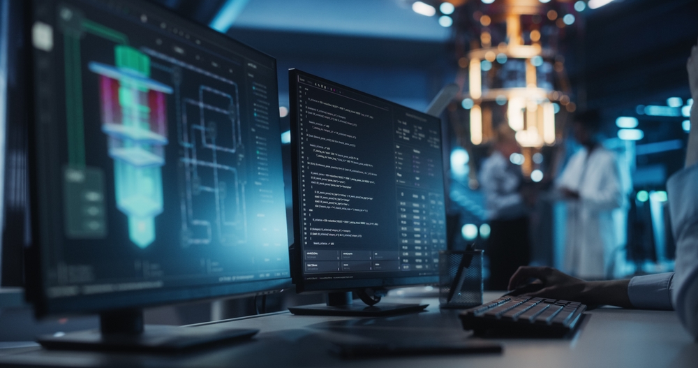 Desktop,Computer,Screen,Showing,How,A,Quantum,Computer,Is,Protecting